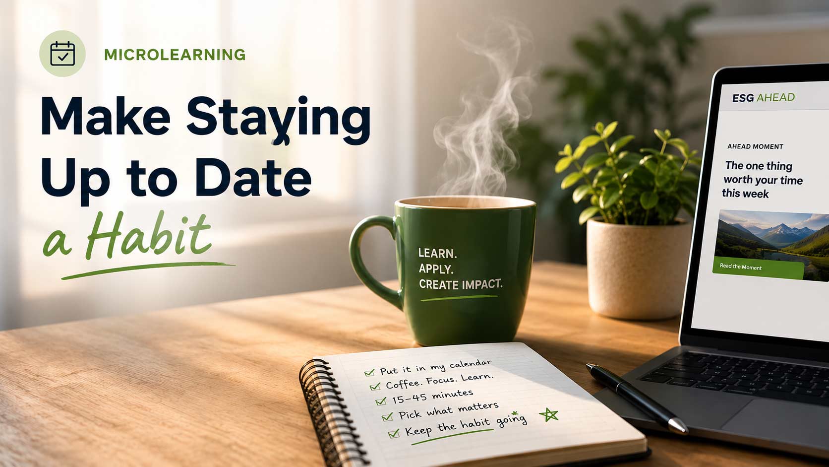 How to Make ESG Ahead a Habit